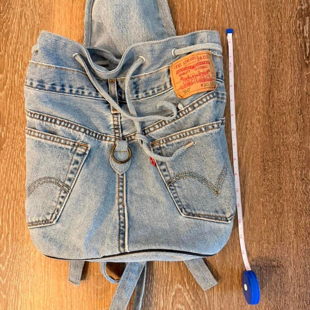 Levi's Light Blue Denim Crossbody Backpack - Picture 4 of 8